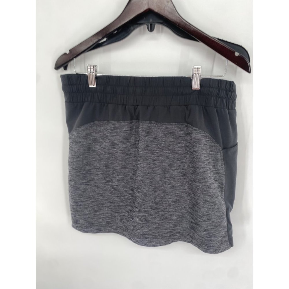 Athleta Skort Gray Medium Drawstring Pockets Zipp… - image 2